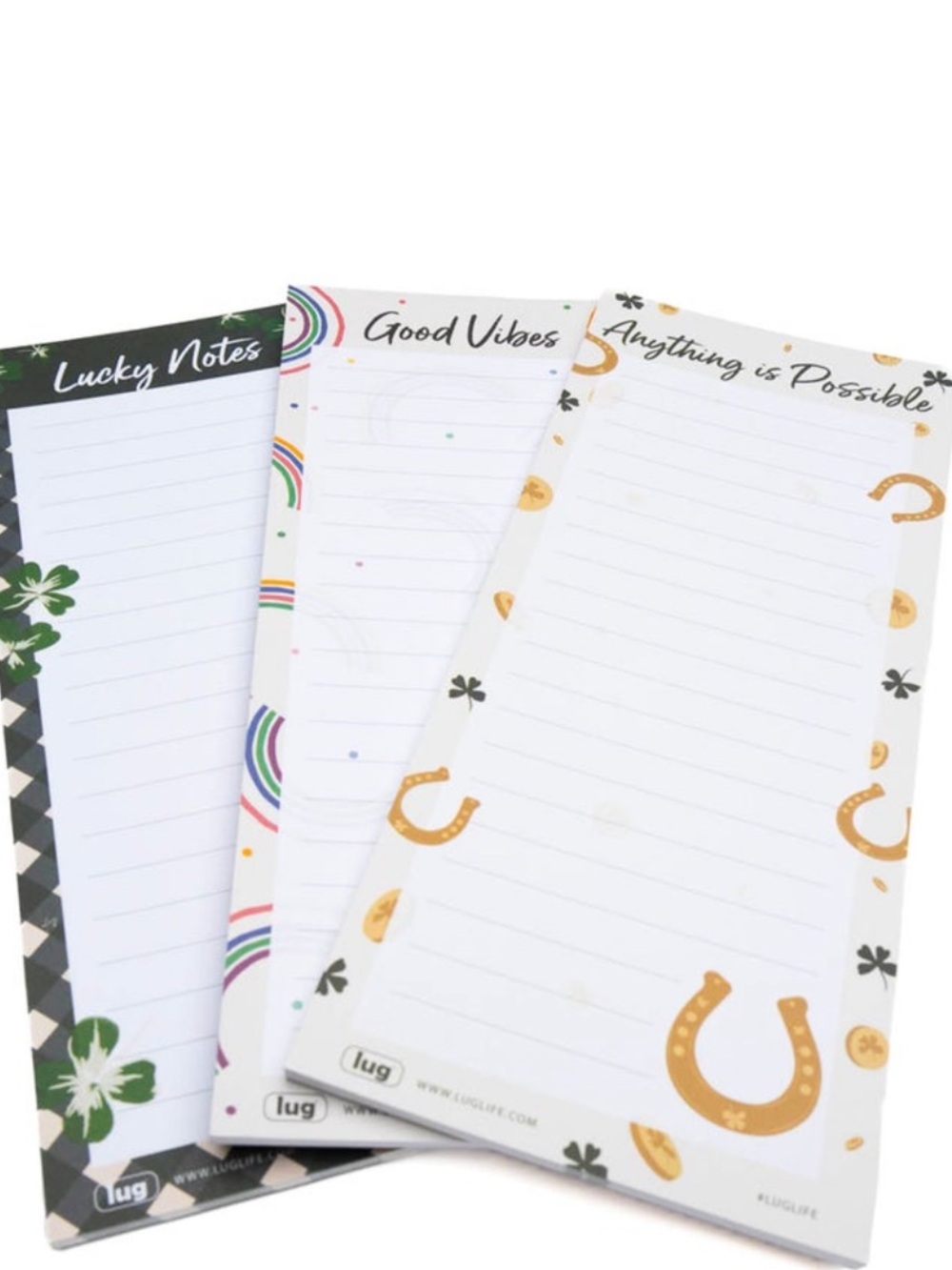 Lug Doodle Notepad 3pk - 4.5" × 11" Lucky